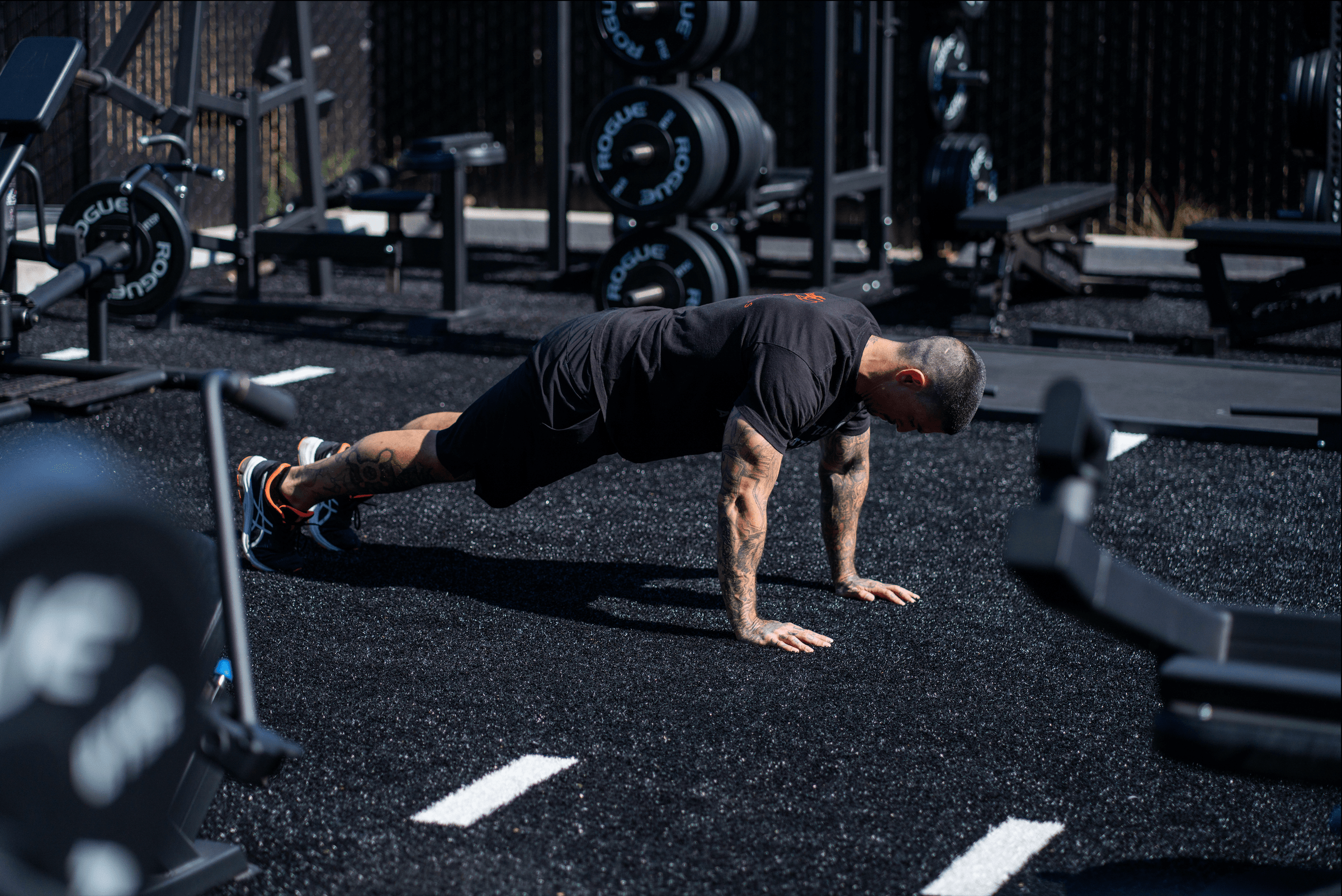 Coach Paul doing a pushup